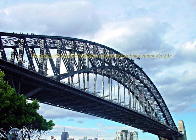 الإطار متعدد دعامات الجاهزة بيلي جسر الهيكل الصلب المحمولة ، جسر البناء المعدنية مع الرسم