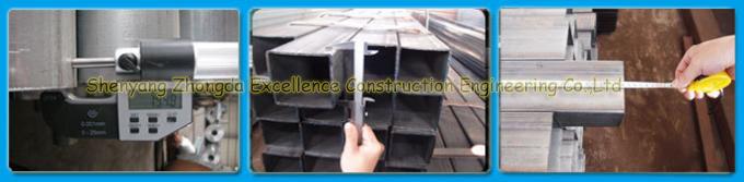 المباني الهيكل الصلب القسم المجوف / مواد البناء أنابيب الصلب المجلفن المدرفلة على البارد